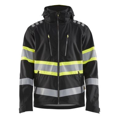 Blåkläder 449425139933M Softshelljakke svart/varselgul