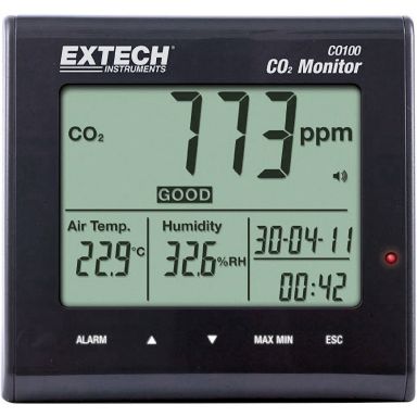 Extech CO100 Kuldioxidmåler fra 0 til 9 999 pp