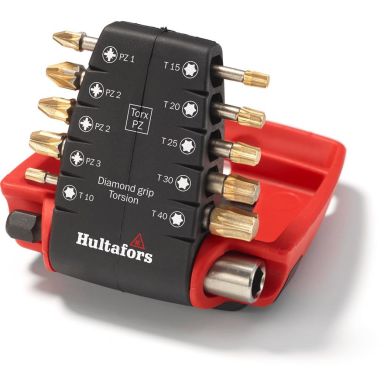 Hultafors TDB Torx/PZ Bitssett 10 stk., med bitsholder