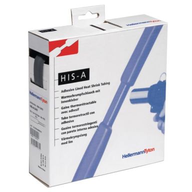 Hellermann Tyton 308-10300 Kutistesukka liimallinen, 3:1, musta