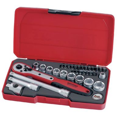 Teng Tools T3834 Hylsnyckelsats 3/8&quot, 34 delar