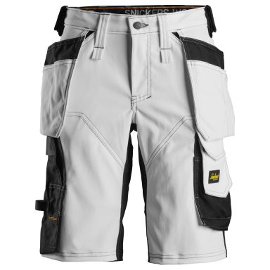 Snickers Workwear 6147 AllroundWork Shorts stretch, dam, vit/svart