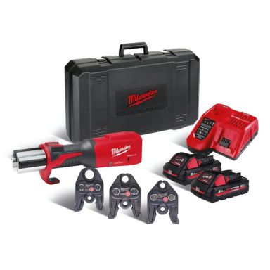 Milwaukee M18 ONEBLHPT-302C TH-SET Pressmaskin med TH-backar, batteri och laddare