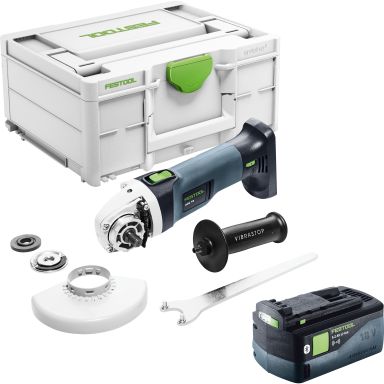Festool AGC 18-125 EB-Basic-5,2 Vinkelslip med 5,2 Ah batteri