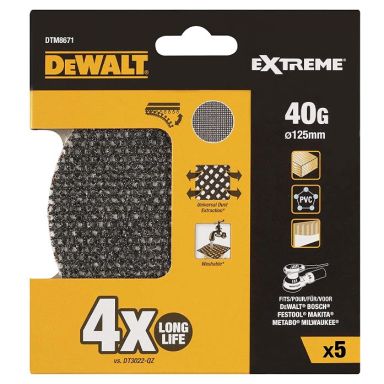 Dewalt DTM8671 Hiontaverkko 125 mm, 5-pakkaus
