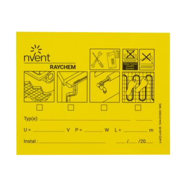 RAYCHEM U-ACC-LAB-05 Skilt varmekabelanlegg