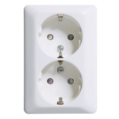 Elko EKO07494 Stikkontakt 2-veis, med plug-in klemme (hurtigklemme)
