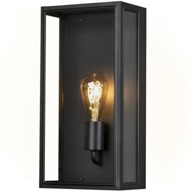 Konstsmide Carpi Seinävalaisin E27, 60 W, musta