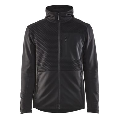 Blåkläder 354025269900L Huppari musta, kokovetoketju