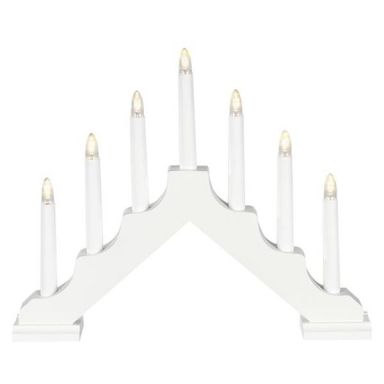Konstsmide 2322-205 Adventsljusstake vit, 7 ljus