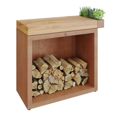 OFYR Butcher Block Storage 90 TW Arbetsbord toppskiva i teakträ