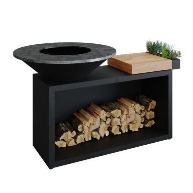 OFYR Island Black 100 TW Grillbord svartlackerat stål