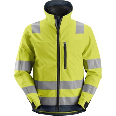Snickers Workwear 1230 AllroundWork Softshelljacka varsel gul/marin