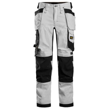 Snickers Workwear 6247 AllroundWork Arbeidsbukse Hvitt / svart