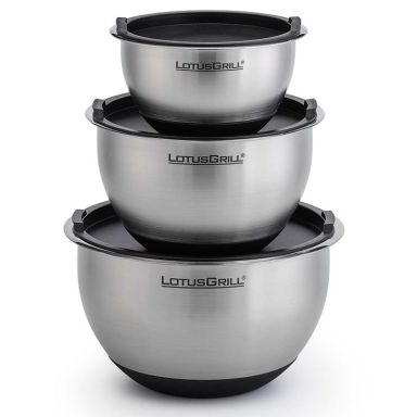 LotusGrill FH-SS-SET Skål 3 dele, med låg