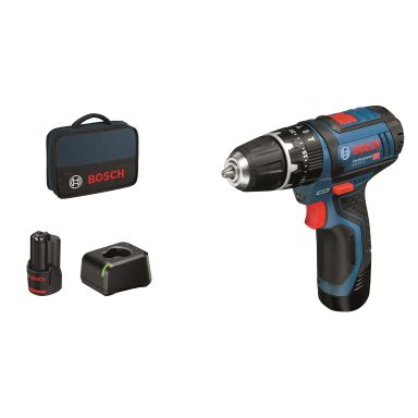 Bosch GSB 12V-15 Slagboremaskine med batteri og lader