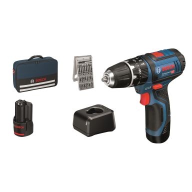 Bosch GSB 12V-15 Slagboremaskine med batteri og oplader