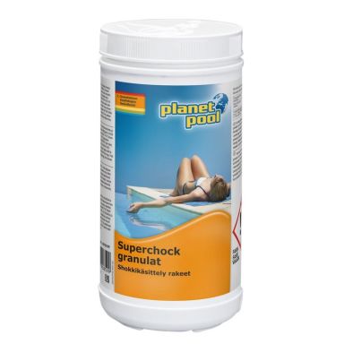 Planet Pool Superchock Klorgranulat snabblösande, 1 kg