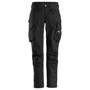 Snickers Workwear 6703 AllroundWork Työhousut joustavaa materiaalia, naisten malli, musta