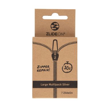 ZlideOn 10916 Dragkedjelöpare silver, 7-pack för flera dragkedjetyper