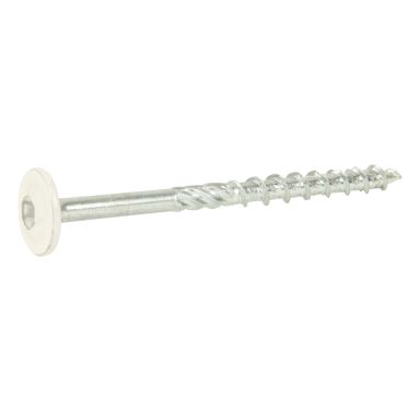 ESSVE 113210 Træskrue 6 mm Ø, WAF, hvid, FZB,100-pak