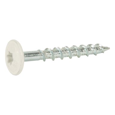 ESSVE 113204 Träskruv 6 mm Ø, WAF, vit, FZB,100-pack