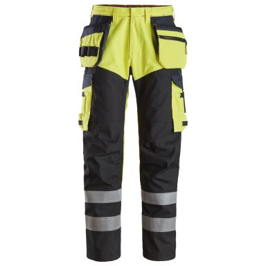 Snickers Workwear 6265 Työhousut huomioväri, keltainen/ laivastonsininen