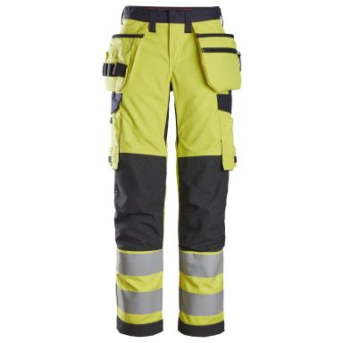 Snickers Workwear 6797 ProtecWork Työhousut huomioväri, keltainen/laivastonsininen, stretch