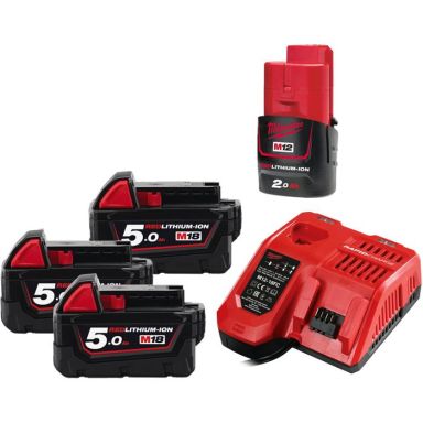 Milwaukee M18 NRG-503 Latauspaketti