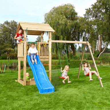 Jungle Gym Casa Lektorn med gunga och rutschkana