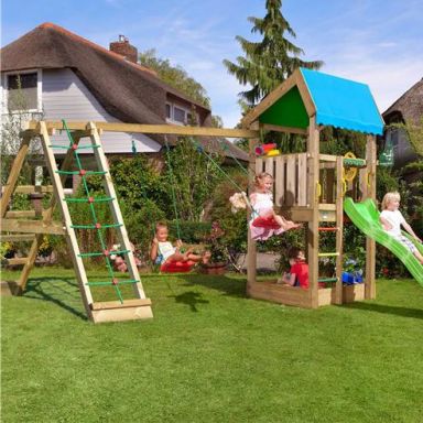 Jungle Gym Home Lektorn med klättermodul och rutschkana