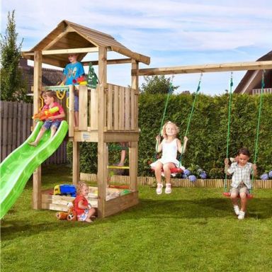 Jungle Gym House Lektorn med gunga och rutschkana