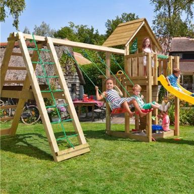 Jungle Gym Cubby Lektorn med klättermodul och rutschkana