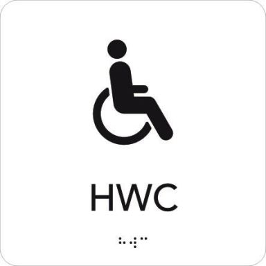 UniGraphics 6705363 Skylt HWC, taktil, 150 x 150 mm
