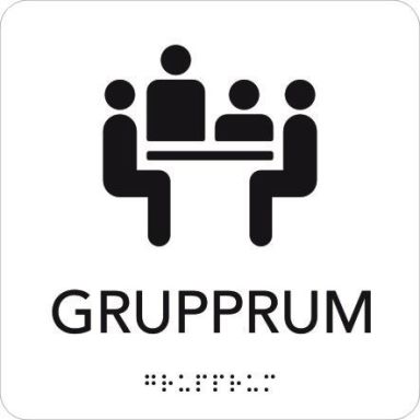 UniGraphics 6705389 Skylt grupprum, taktil, 150 x 150 mm