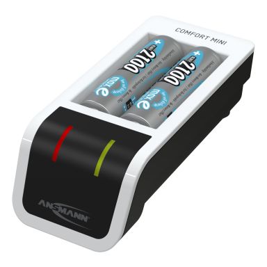 Ansmann 1001-0091-01 Batteriladdare NiMH/NiCD, Comfort Mini + 2× AA 2100mAh