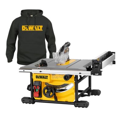 Dewalt DWE7485-QS Bordscirkelsåg tröja i storlek L ingår