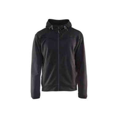 Blåkläder 336325269998L Hettegenser med glidelås, svart/mørkegrå