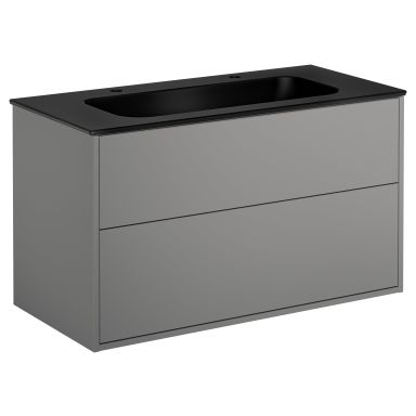 Gustavsberg Artic Kommod 100 cm, med tvättställ, 2 st bl.hål