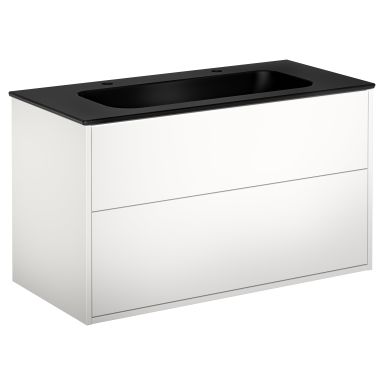 Gustavsberg Artic Kommode 100 cm, med servant, 2 stk bl.hull