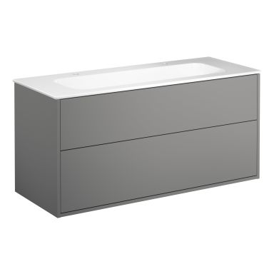 Gustavsberg Artic Kommode 120 cm, med servant, 2 stk bl.hull