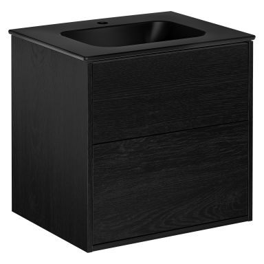 Gustavsberg Artic Kommod svart, 60 cm, med tvättställ