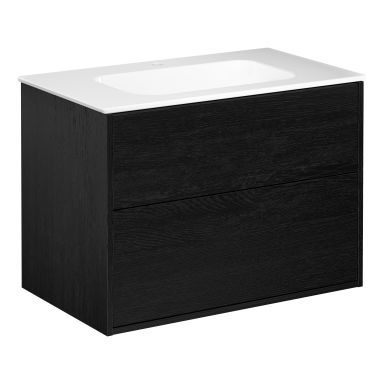 Gustavsberg Artic Kommode svart, 80 cm, med servant