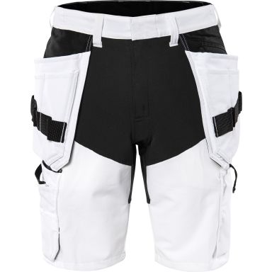 Fristads 2762 LWS Håndverkershorts hvit/svart