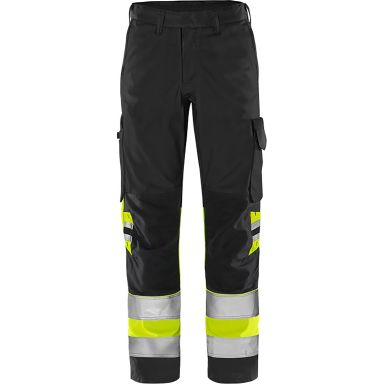 Fristads 2649 GPLU Arbetsbyxa varsel, svart/gul