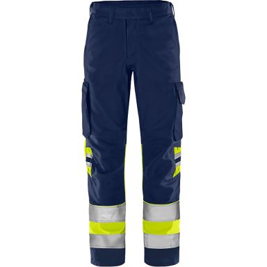 Fristads 2668 GPLU Arbeidsbukse varsel, oransje/grå