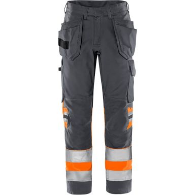 Fristads 2640 GPLU Arbetsbyxa varselorange/grå