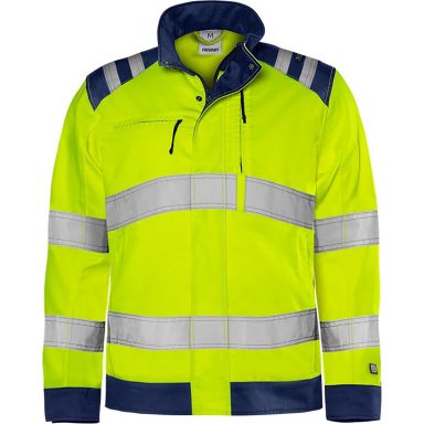 Fristads 4067 GPLU Huomiotakki neonkeltainen/tummansininen