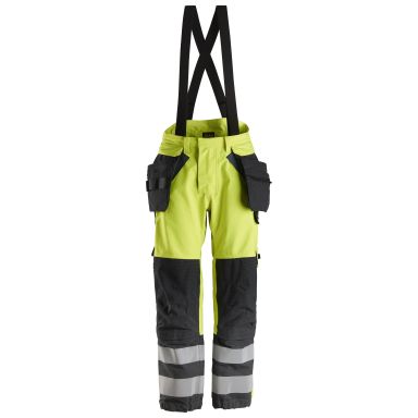 Snickers Workwear 6568 ProtecWork Arbetsbyxa Hi-Viz gul/blå