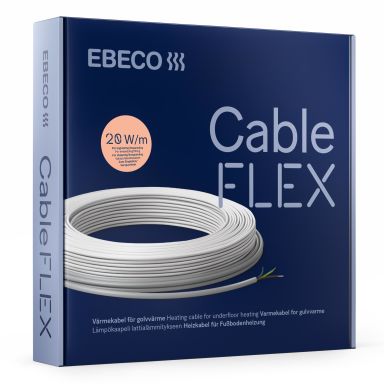 Ebeco Cableflex 20 Gulvvarmekabel skærmet 2-leder-kabel med seriemodstand